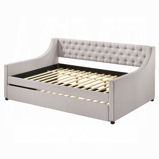 Acme Lianna Fog Fabric Daybed with Trundle (Full) - Image 3
