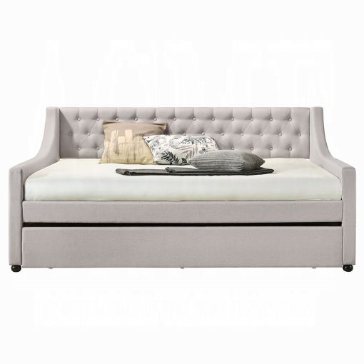 Acme Lianna Fog Fabric Daybed with Trundle (Full) - Image 2