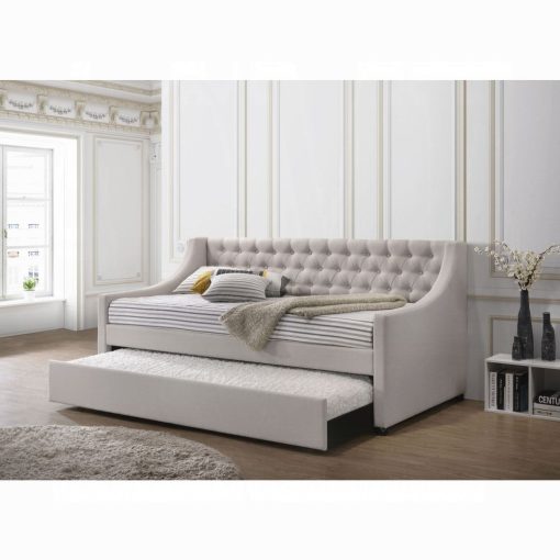 Acme Lianna Fog Fabric Daybed with Trundle (Twin)