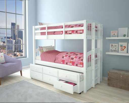 Acme Micah Twin/Twin Bunk Bed with Trundle & Storage