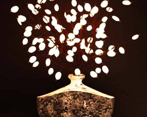 The Light Garden 108 Led Silver Dollar Branch 40"