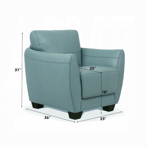 Acme Valeria Watery Leather Chair - Image 5