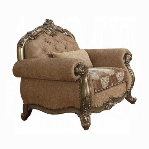 Acme Ragenardus Upholstery Chair with Pillow - Image 3