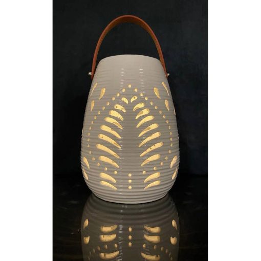 The Light Garden Catalina Tropical Pre-lit Ceramic Lantern