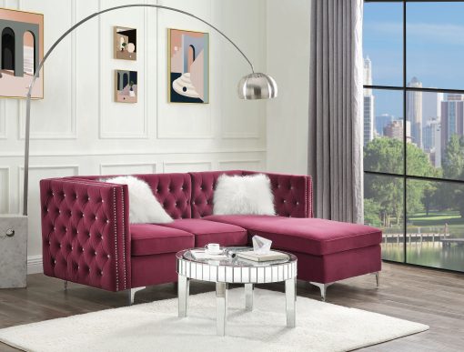 Acme Jaszira Modular - Burgundy Velvet Left Facing & Right Facing Arms - Image 3