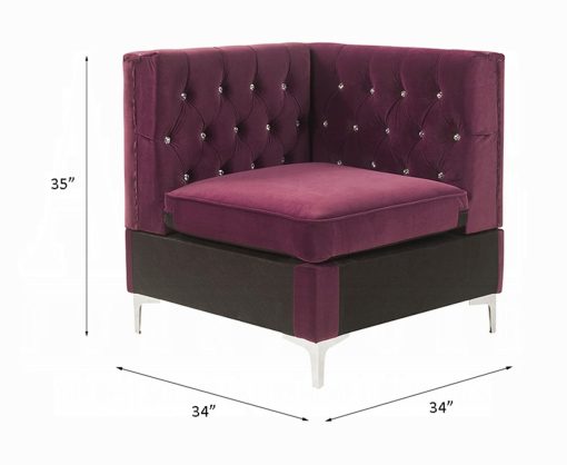 Acme Jaszira Modular - Burgundy Velvet Wedge - Image 5