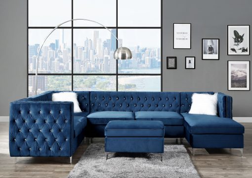 Acme Jaszira Modular - Blue Velvet Left Facing & Right Facing Arms