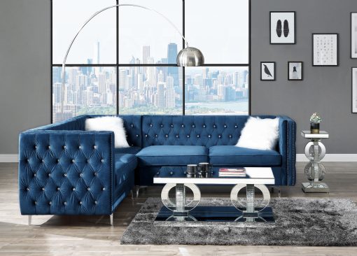 Acme Jaszira Modular - Blue Velvet Left Facing & Right Facing Arms - Image 2