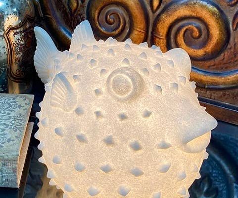 The Light Garden Puffer Fish Lamp 12.5"