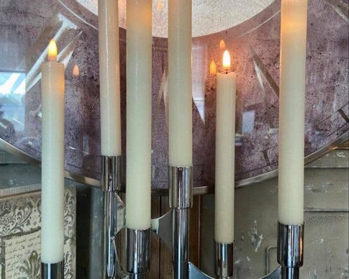 The Light Garden Modern Metallic Taper Holder