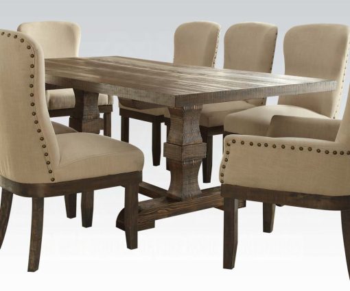 Acme Landon Salvage Brown Dining Table with Leaf - Image 2