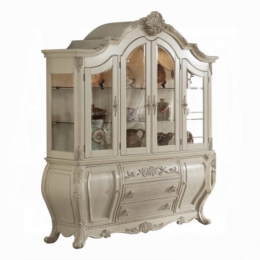Acme Ragenardus Antique White Buffet & Hutch - Image 2