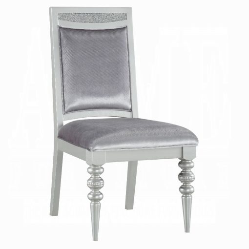 Acme Maverick Fabric & Platinum Side Chair - Set of 2