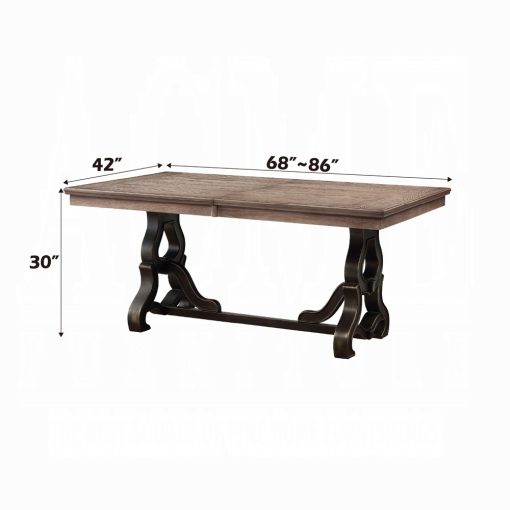 Acme Nathaniel Maple Dining Table - Image 5