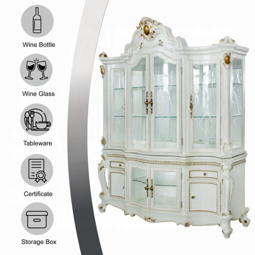 Acme Picardy Antique Pearl Buffet & Hutch - Image 3