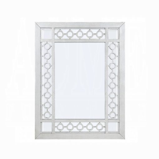 Acme Varian Mirrored & Antique Platinum Mirror - Image 4