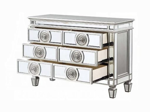 Acme Varian Mirrored & Antique Platinum Server - Image 16