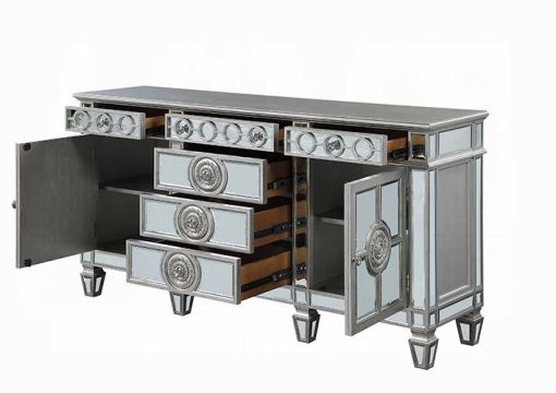 Acme Varian Mirrored & Antique Platinum Server - Image 7