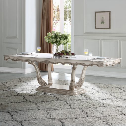 Acme Gorsedd Golden Ivory Dining Table