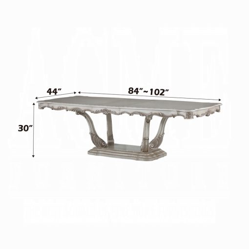 Acme Gorsedd Golden Ivory Dining Table - Image 7