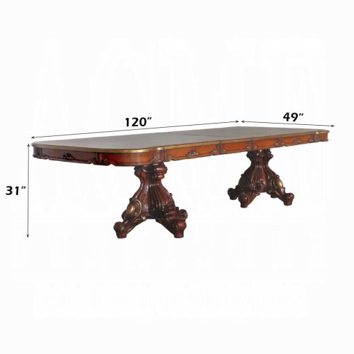 Acme Picardy Honey Oak Wood Veneer Dining Table - Image 5