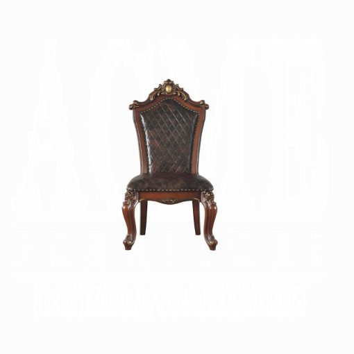 Acme Picardy Synthetic Leather & Honey Oak Side Chair - Set of 2
