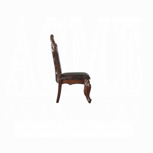 Acme Picardy Synthetic Leather & Honey Oak Side Chair - Set of 2 - Image 3