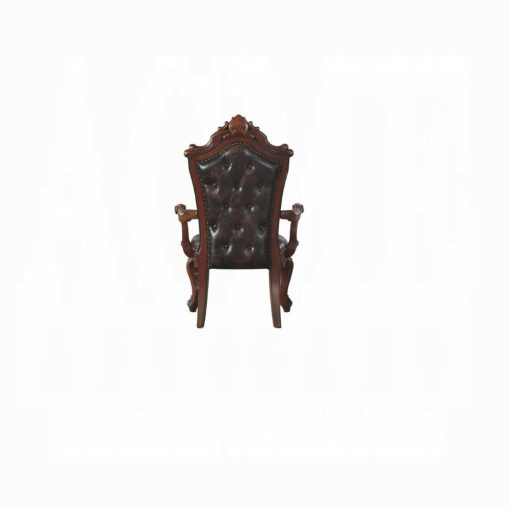 Acme Picardy Synthetic Leather & Honey Oak  Arm Chair - Set of 2 - Image 4