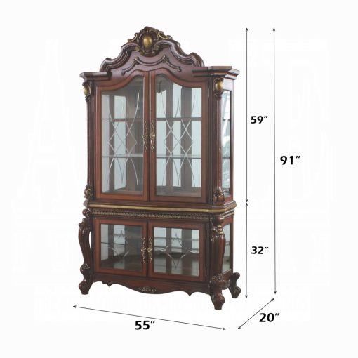 Acme Picardy Honey Oak Curio Cabinet - Image 6