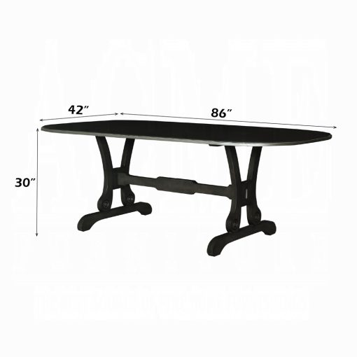 Acme House Beatrice Charcoal Dining Table - Image 7
