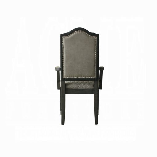 Acme House Beatrice Two Tone Gray Fabric & Charcoal Arm Chair - Set of 2 - Image 4