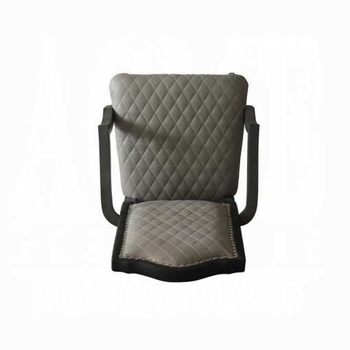 Acme House Beatrice Two Tone Gray Fabric & Charcoal Arm Chair - Set of 2 - Image 8