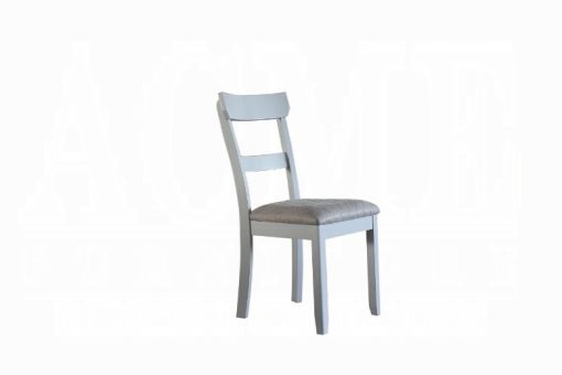 Acme House Marchese Two Tone Gray Fabric & Pearl Gray Side Chair - Set of 2