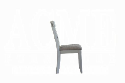 Acme House Marchese Two Tone Gray Fabric & Pearl Gray Side Chair - Set of 2 - Image 4