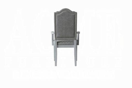 Acme House Marchese Two Tone Gray Fabric & Pearl Gray Arm Chair - Set of 2 - Image 4