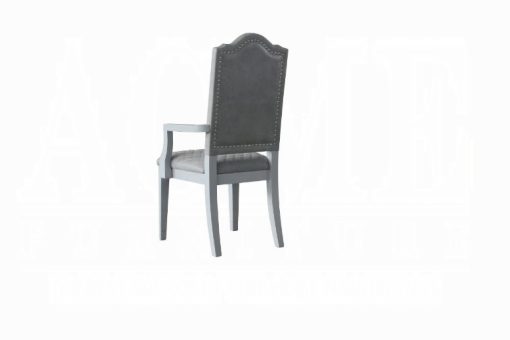 Acme House Marchese Two Tone Gray Fabric & Pearl Gray Arm Chair - Set of 2 - Image 5