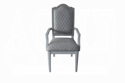 Acme House Marchese Two Tone Gray Fabric & Pearl Gray Arm Chair - Set of 2 - Image 3