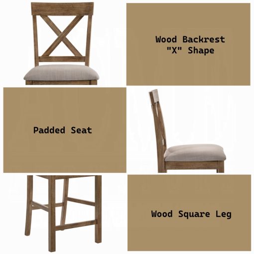 Acme Martha II Counter Height Chair - Set of 2 - Image 8