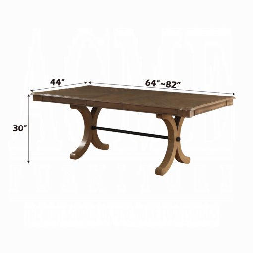 Acme Harald Gray Oak Dining Table - Image 7