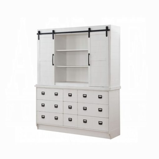 Acme Renske Antique White Buffet & Hutch - Image 2