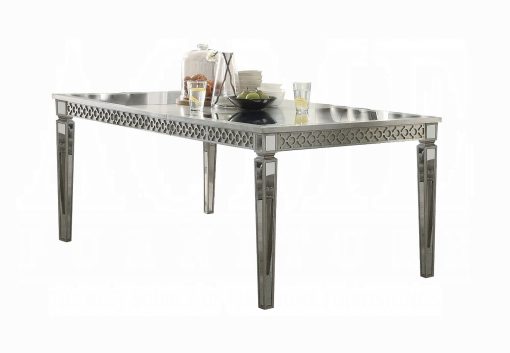 Acme Kacela Mirrored & Champagne Dining Table
