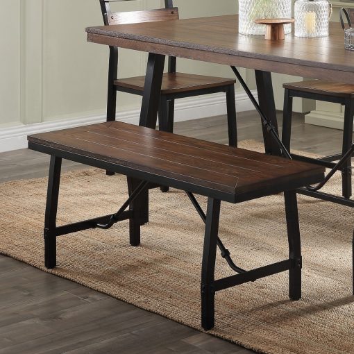 Acme Mariatu Oak & Black Bench