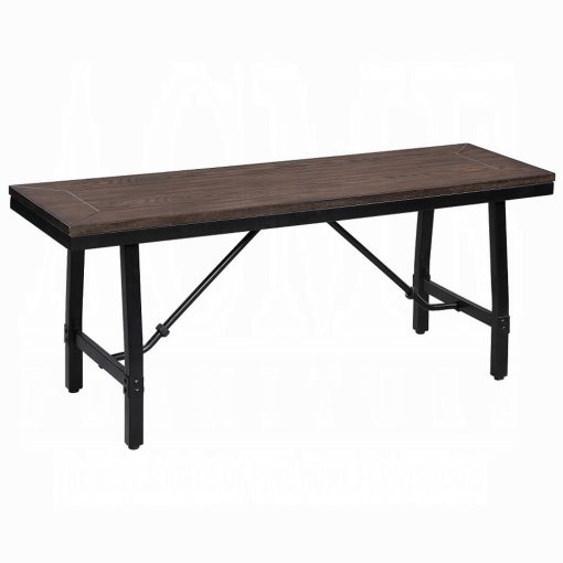 Acme Mariatu Oak & Black Bench - Image 2