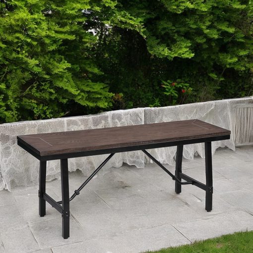 Acme Mariatu Oak & Black Bench - Image 4