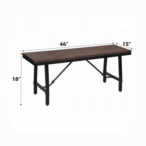 Acme Mariatu Oak & Black Bench - Image 5