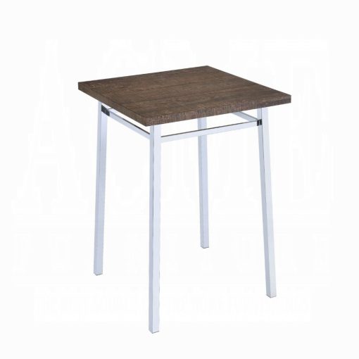 Acme Nadie Oak & Chrome Bar Table - Image 2