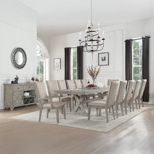 Acme Rocky Gray Oak Dining Table