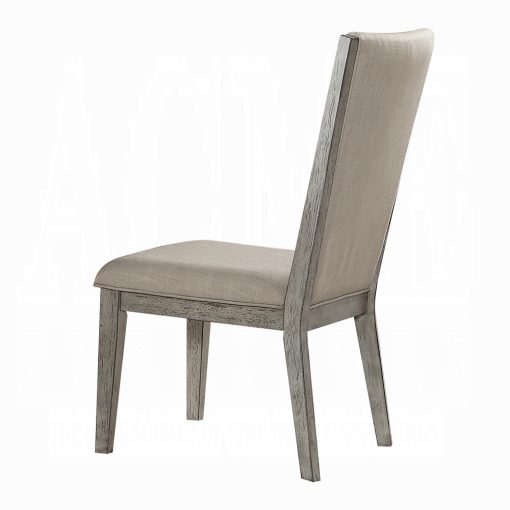 Acme Rocky Fabric & Gray Oak Side Chair - Set of 2 - Image 2