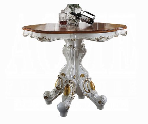 Acme Picardy Antique Pearl & Cherry Oak Counter Height Table - Image 3