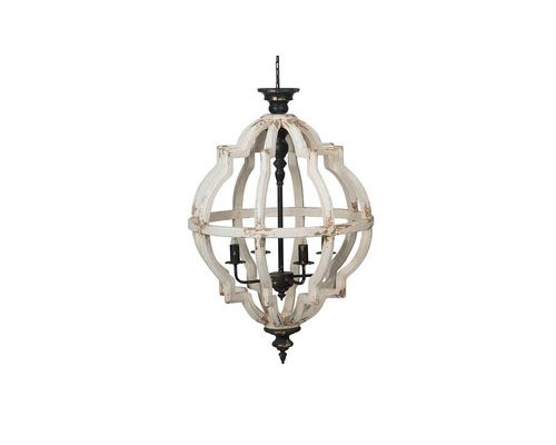 The Light Garden Distressed White 4 Light Chandeliers
